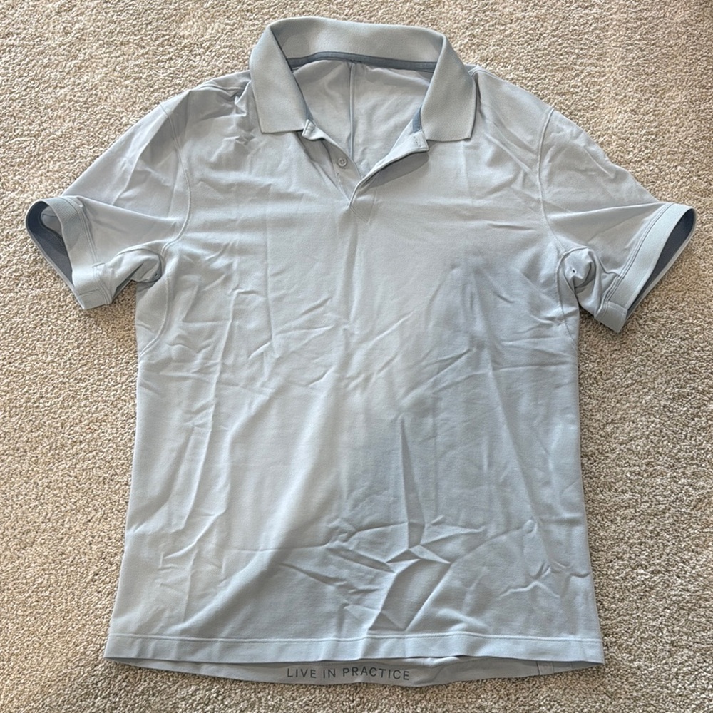 Lululemon Athletica Blue Polo Shirt Casual Comfort